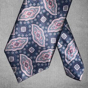 The Men's Store Navy Blue Mandala Tie